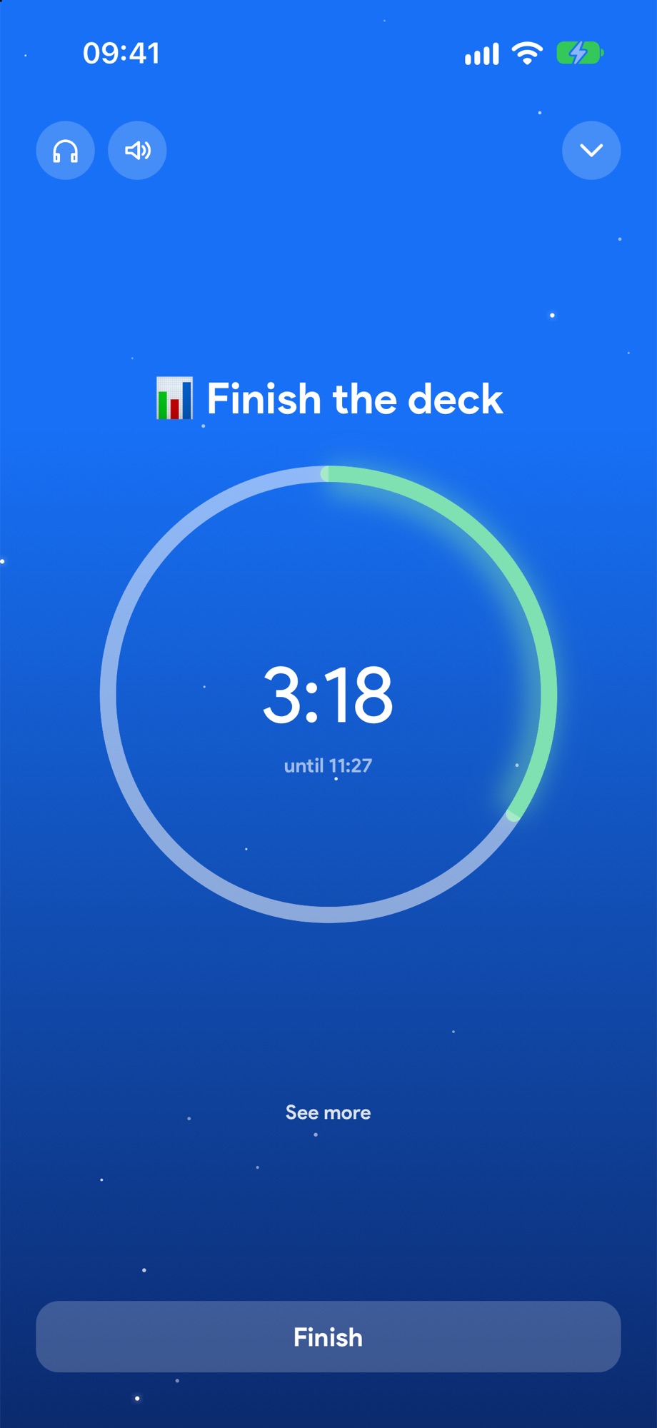 Focus running: the ring filling and the clock counting down