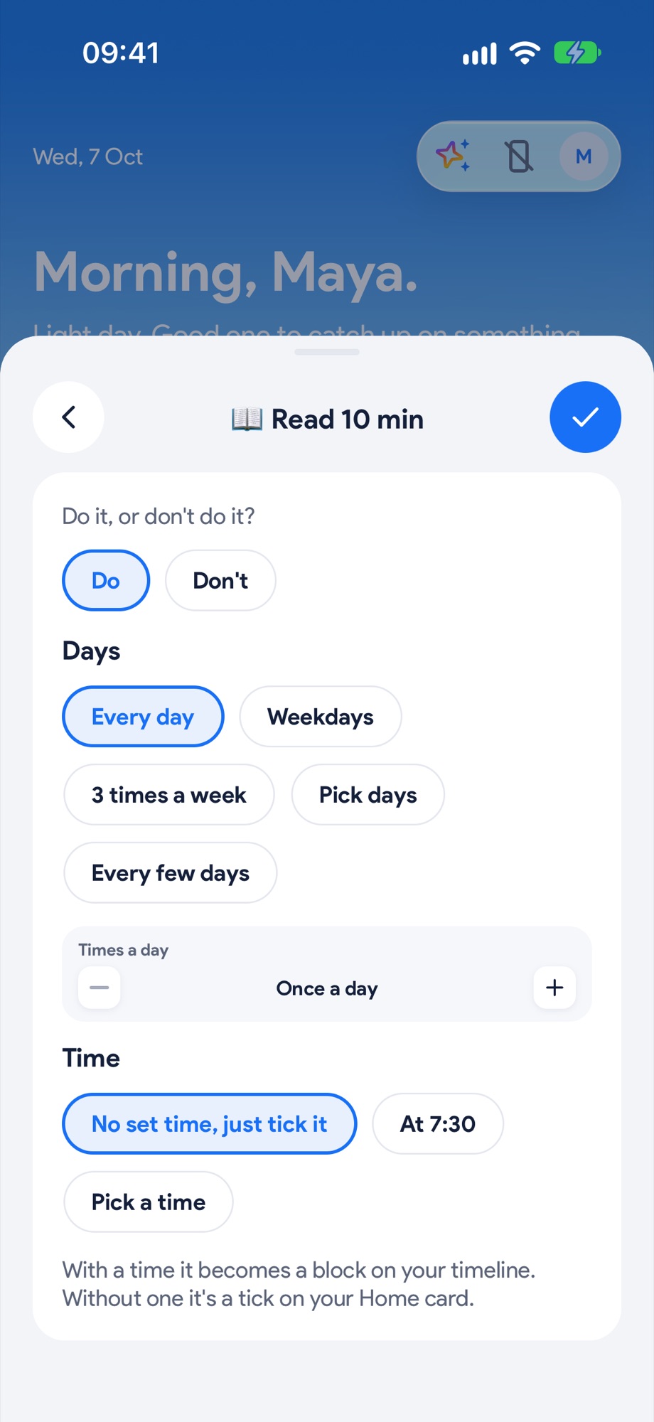 Make it fit a real week