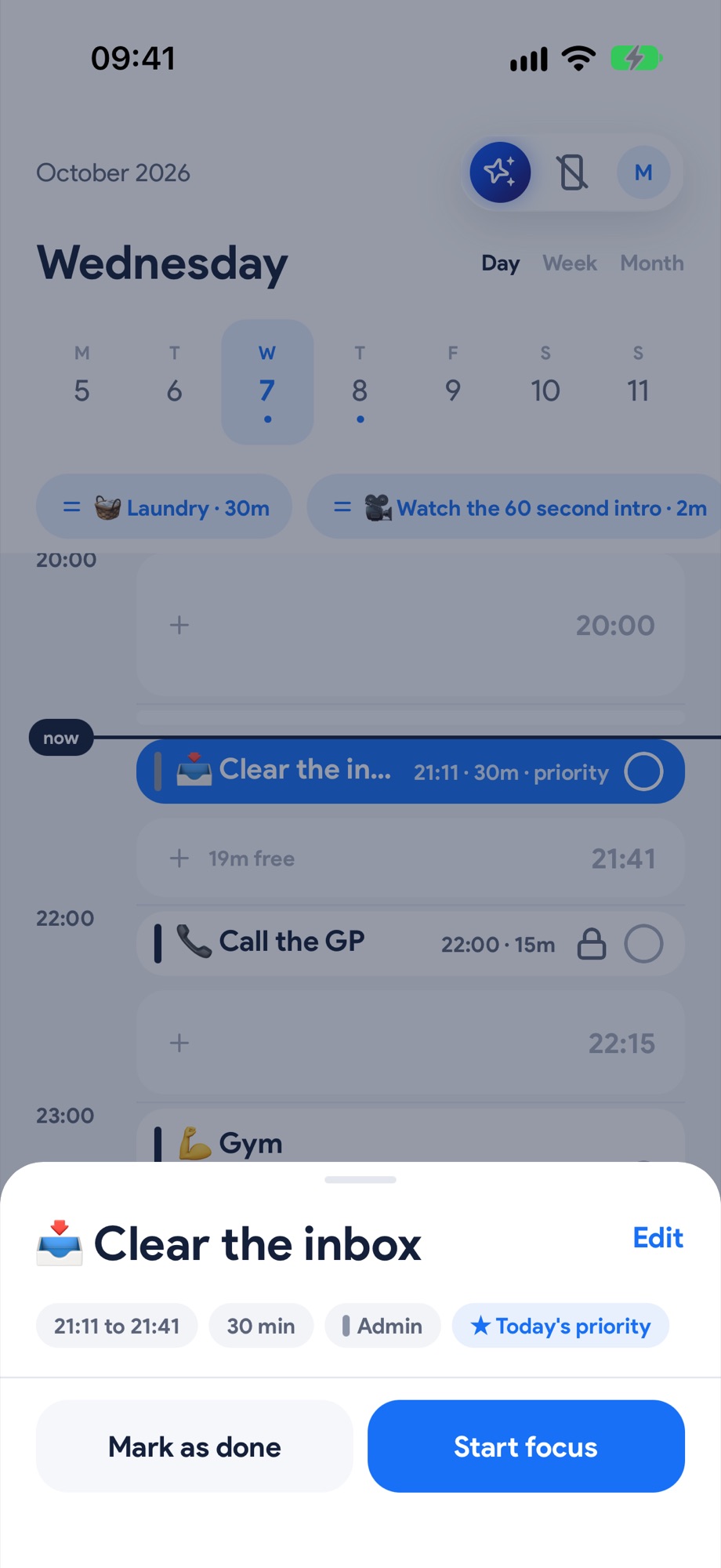 Open the task