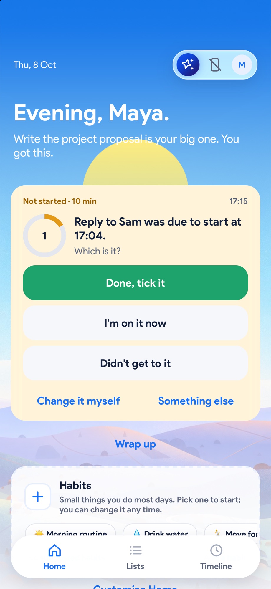 Be honest with Home