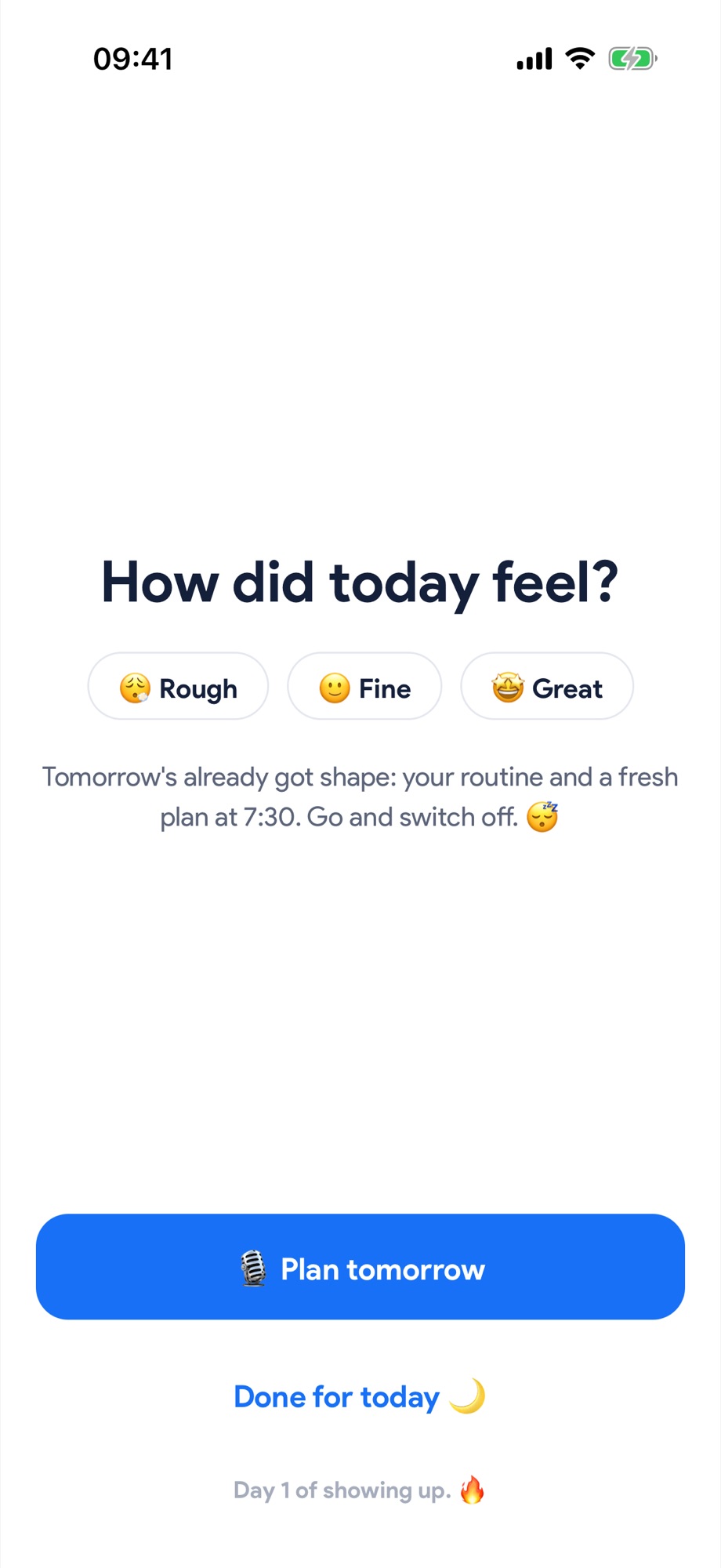 How did today feel?